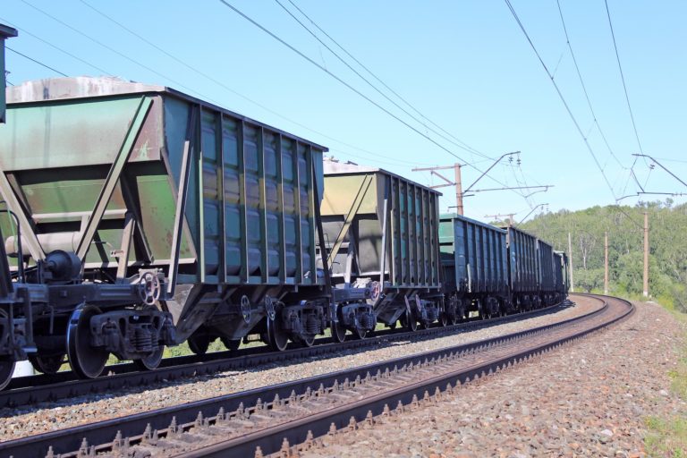 a train on the railway tracks